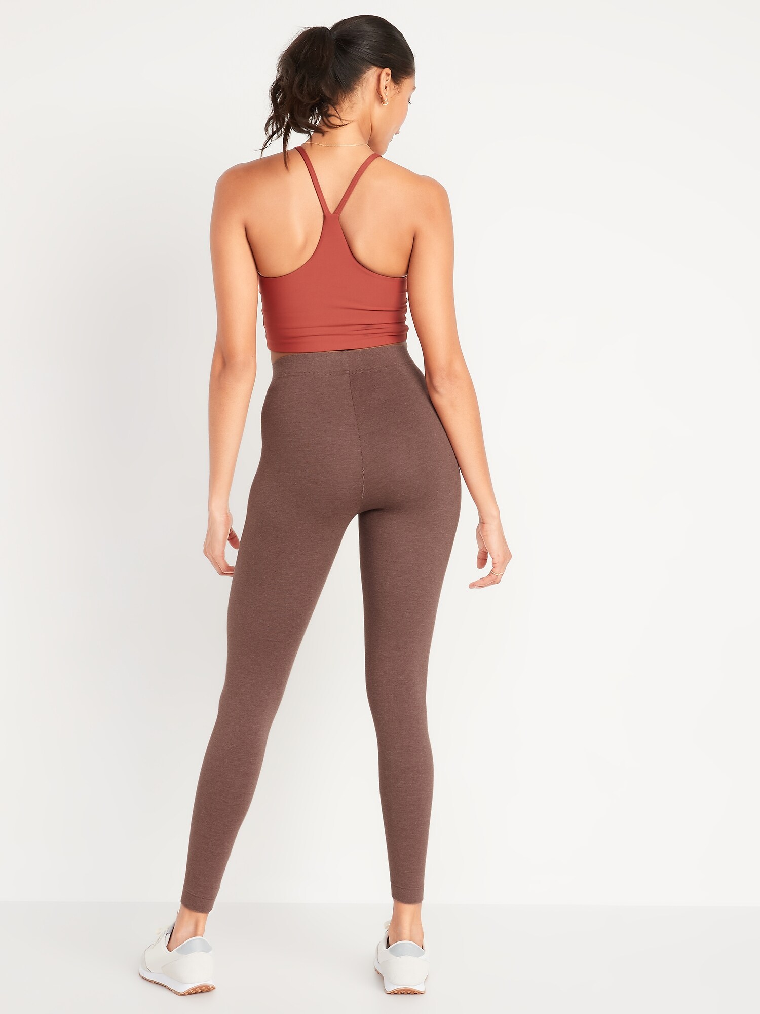 High-Waisted Jersey Ankle Leggings For 