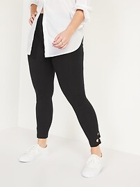 View large product image 5 of 8. High-Waisted Double-Knot Ankle Leggings For Women