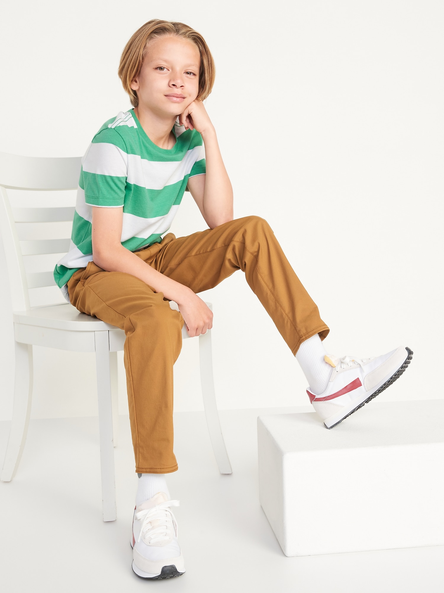 BuiltIn Flex Tapered Tech Chino Pants for Boys  Old Navy