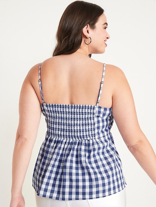 Image number 6 showing, Fitted Gingham Twist-Front Cami Top for Women