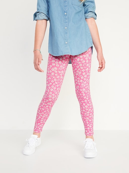 Old Navy Printed Built-In Tough Full-Length Leggings for Girls. 1