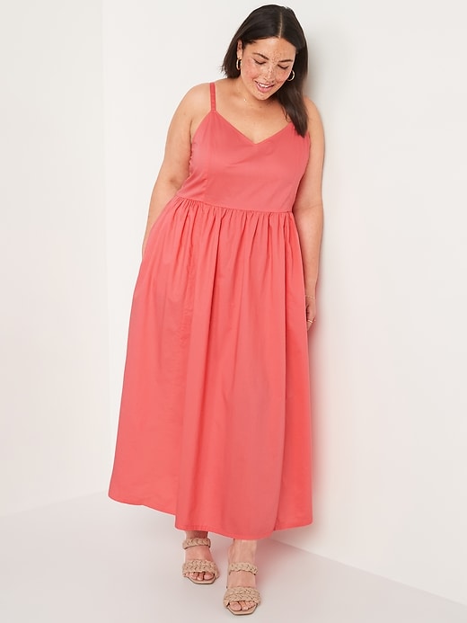 Image number 7 showing, Cotton-Poplin Cami Maxi Swing Dress for Women
