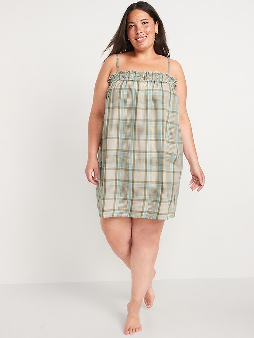 Image number 7 showing, Plaid Smocked Cami Nightgown