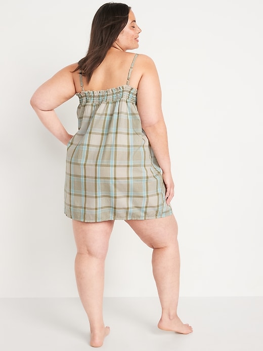Image number 8 showing, Plaid Smocked Cami Nightgown