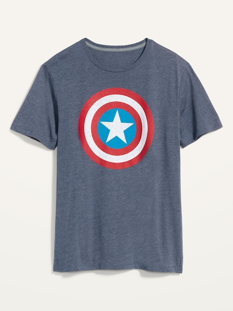 Marvel™ Captain America T-Shirt - Navy Heather