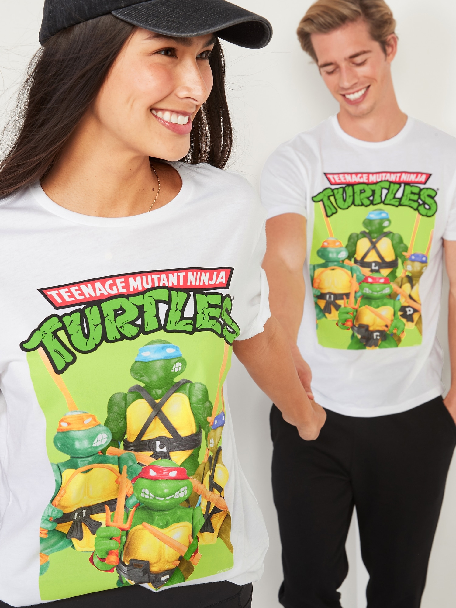 Teenage Mutant Ninja Turtles Girls' I Love TMNT Kids Raglan Tee Shirt (Medium, 7/8) White