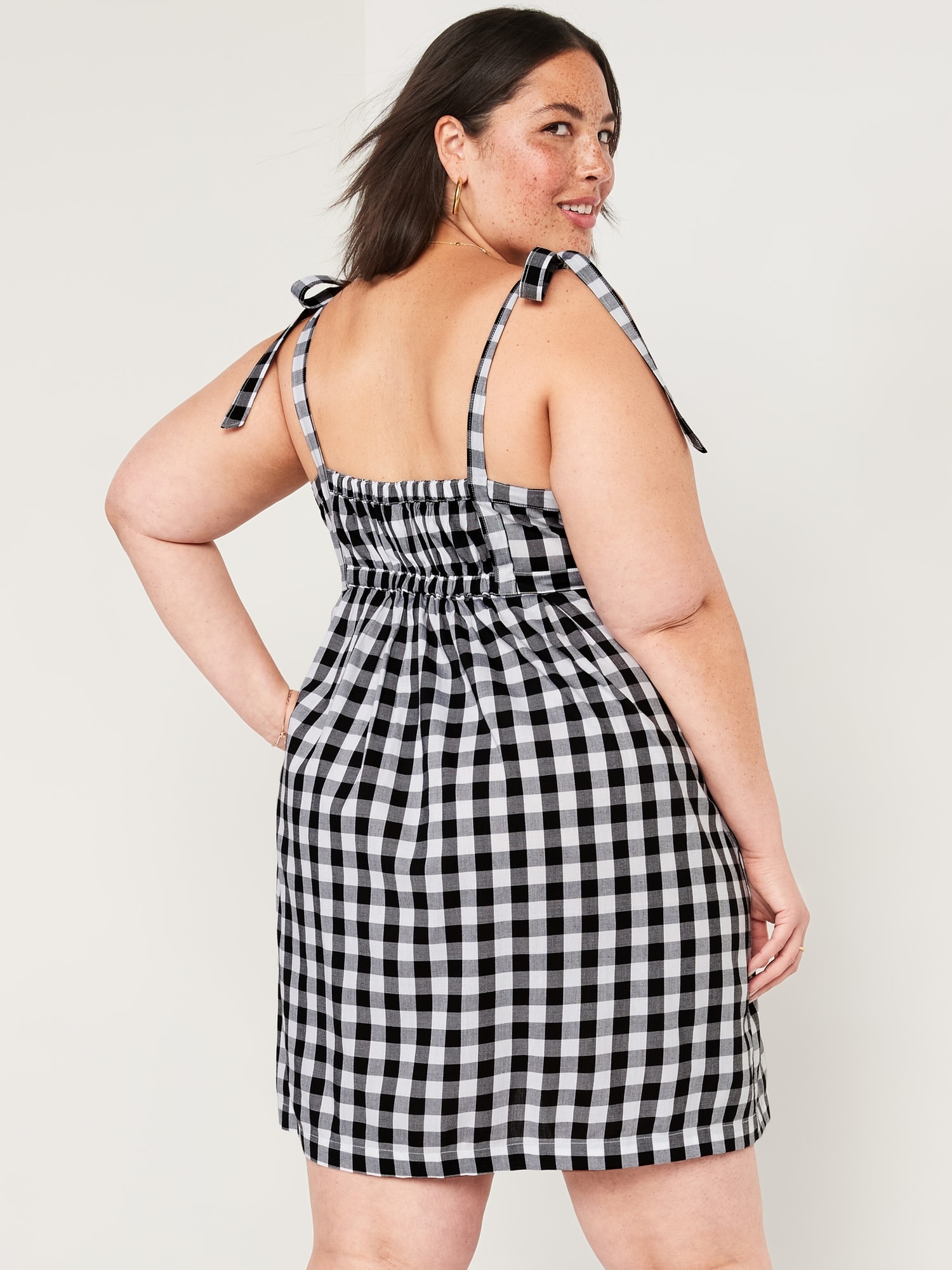 Twyla Babydoll Dress - Gingham