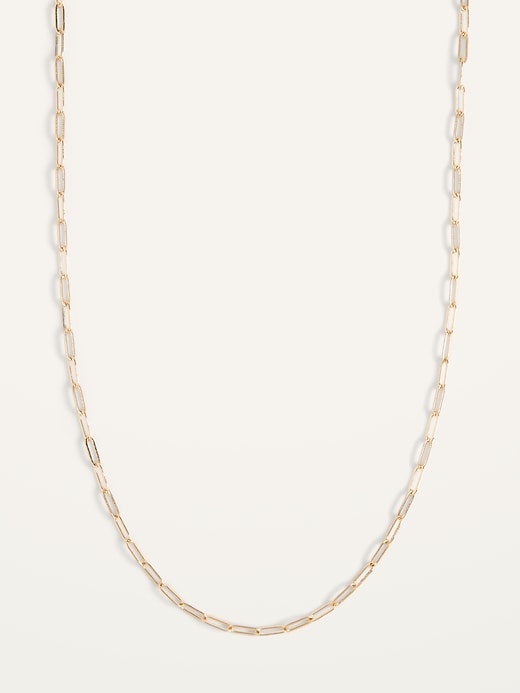Real Gold-Plated Chain-Link Necklace for Women