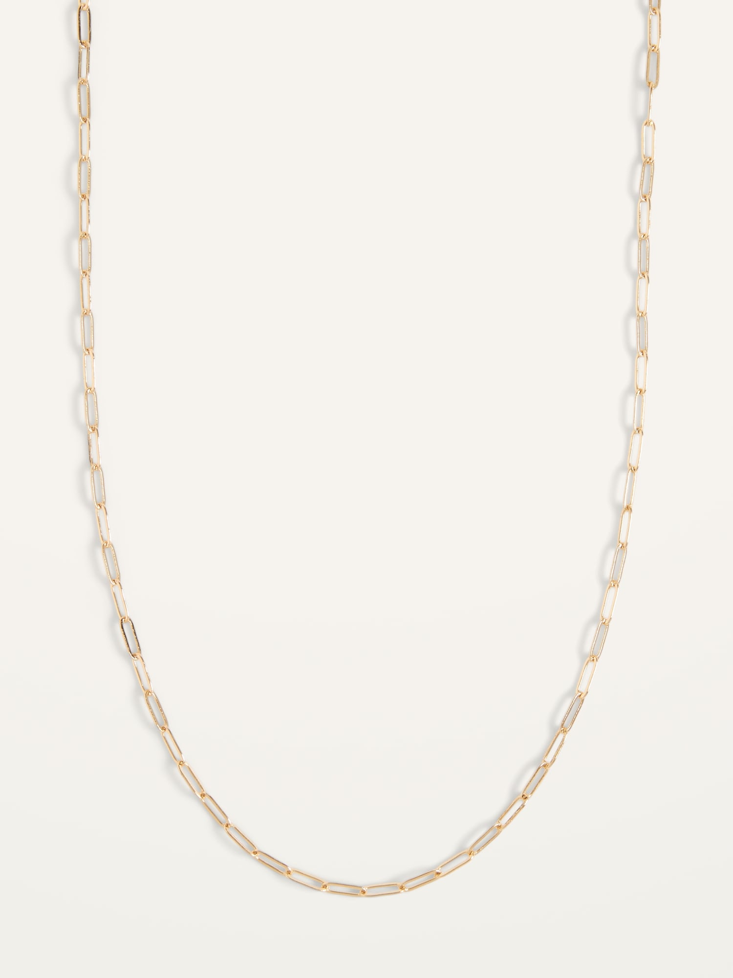 gold plated chain link necklace