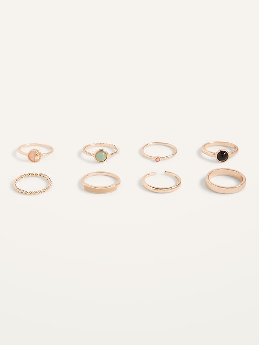 Gold-Toned Rings Variety 6-Pack for Women