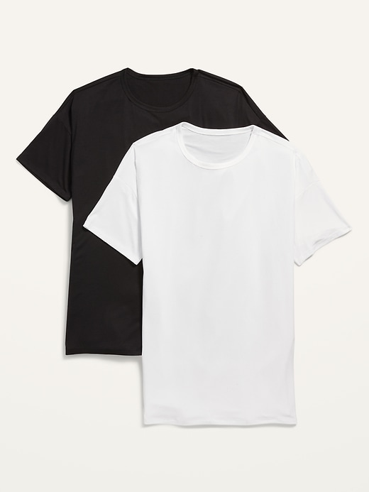 Image number 1 showing, Short-Sleeve UltraLite All-Day Oversized Tunic T-Shirt 2-Pack