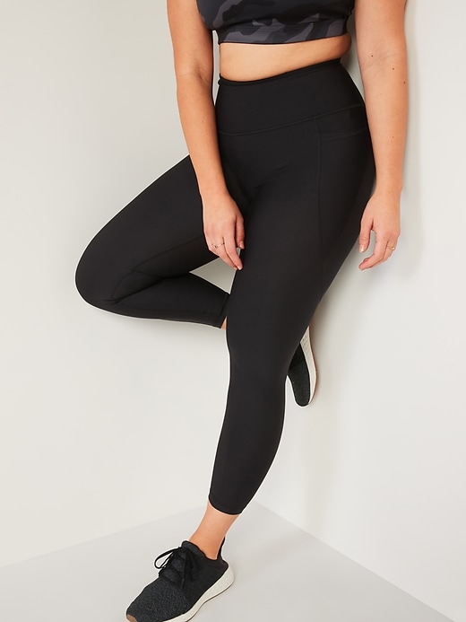 Image number 5 showing, High-Waisted PowerSoft 7/8-Length Side-Pocket Leggings For Women
