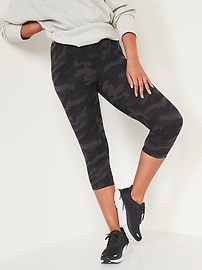 View large product image 4 of 7. High-Waisted Printed Cropped Leggings For Women