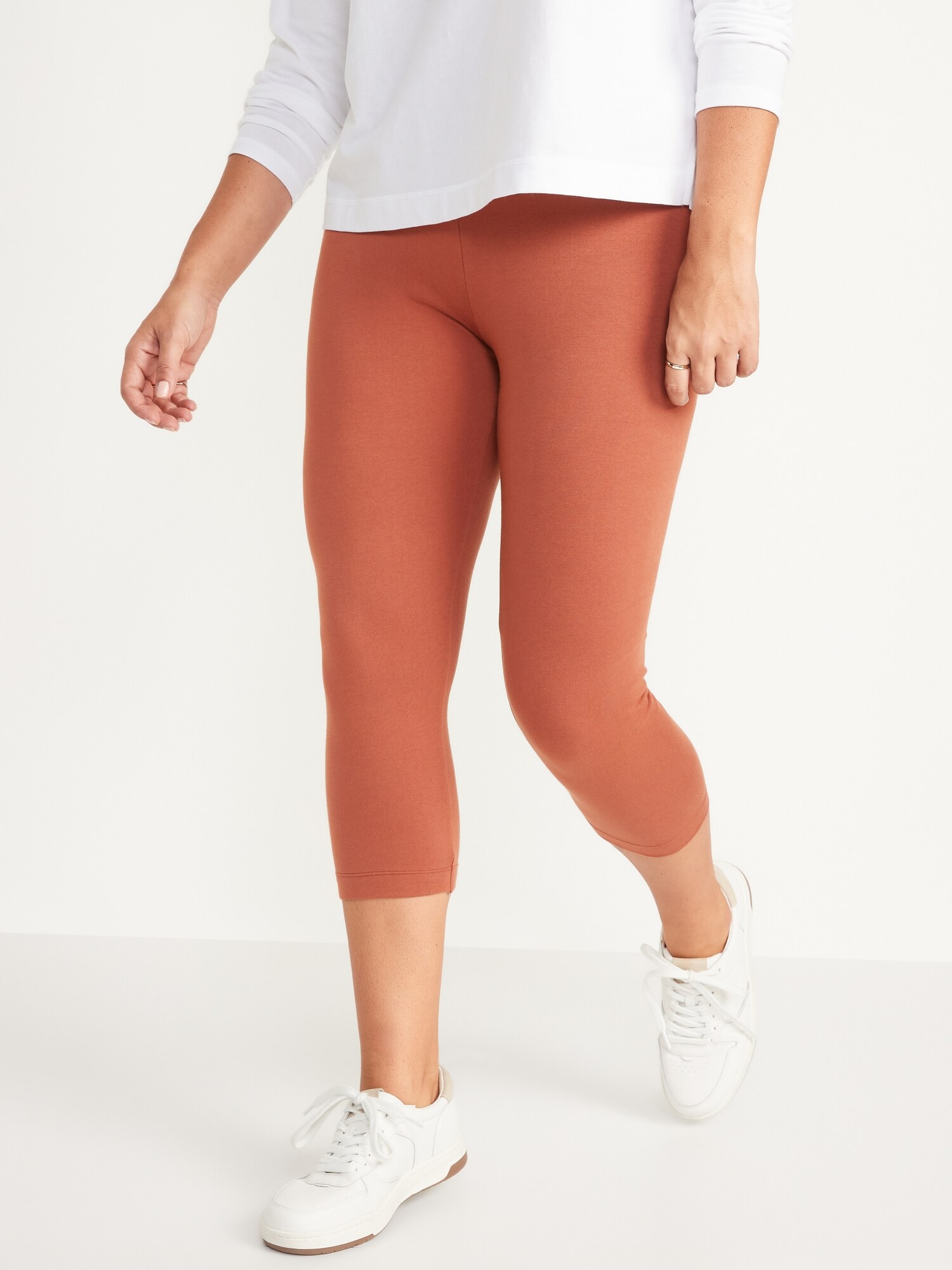 High-Waisted Cropped Leggings For Women 