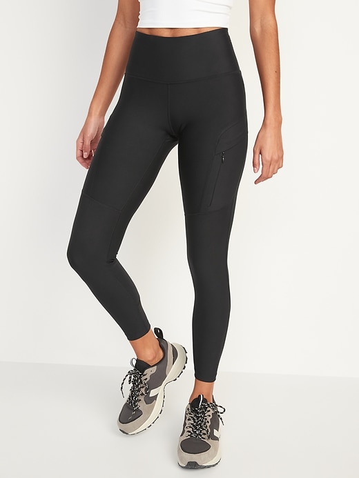 Oldnavy High-Waisted PowerSoft 7/8-Length Cargo Compression Leggings for Women