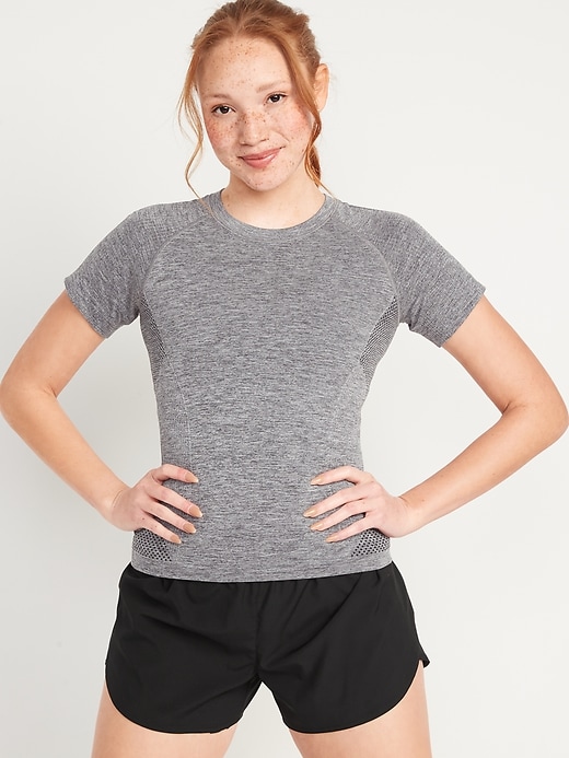 Image number 1 showing, Fitted Seamless Performance T-Shirt