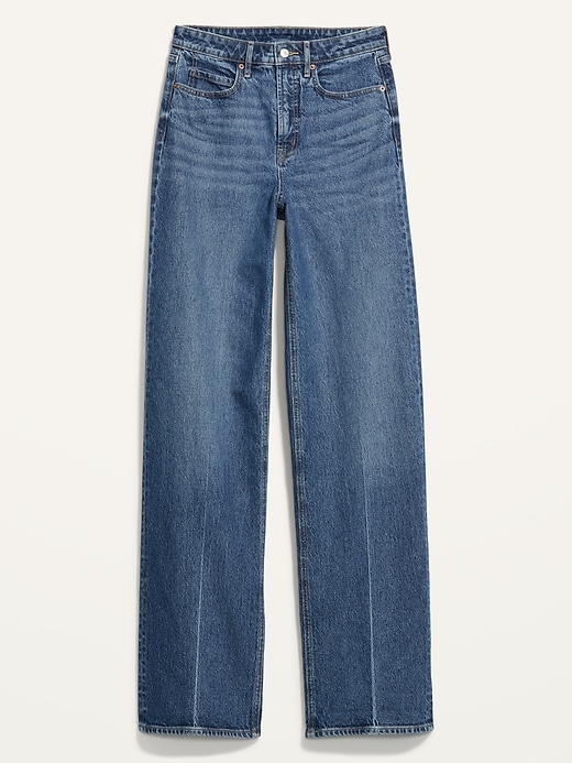 Image number 4 showing, Extra High-Waisted Sky-Hi Wide-Leg Jeans
