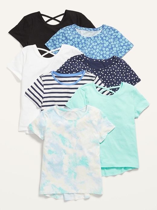 Old Navy Softest Short-Sleeve T-Shirt Variety 7-Pack for Girls. 1