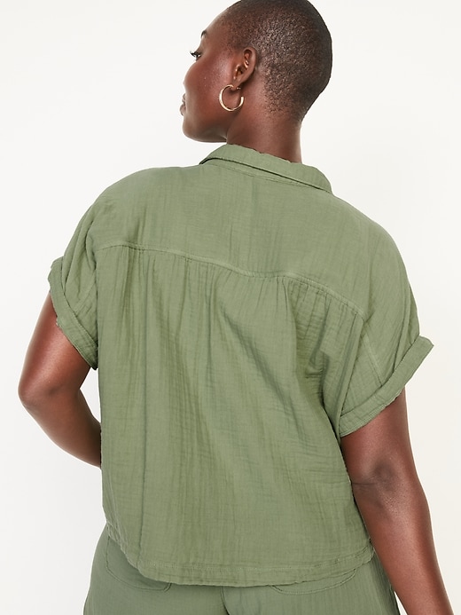 Image number 6 showing, Short-Sleeve Loose Shirt for Women