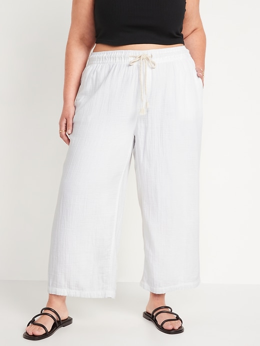 Image number 7 showing, High-Waisted Textured Soft Pants