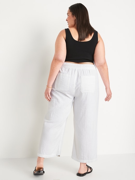 Image number 8 showing, High-Waisted Textured Soft Pants