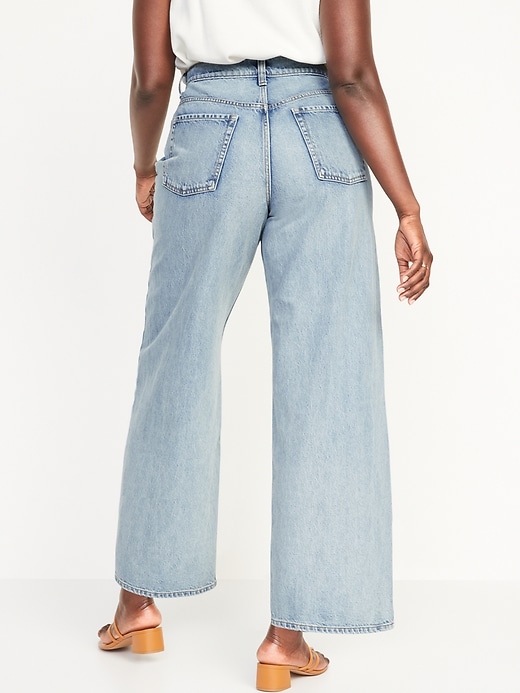 Image number 6 showing, Extra High-Waisted Baggy Wide-Leg  Non-Stretch Jeans for Women