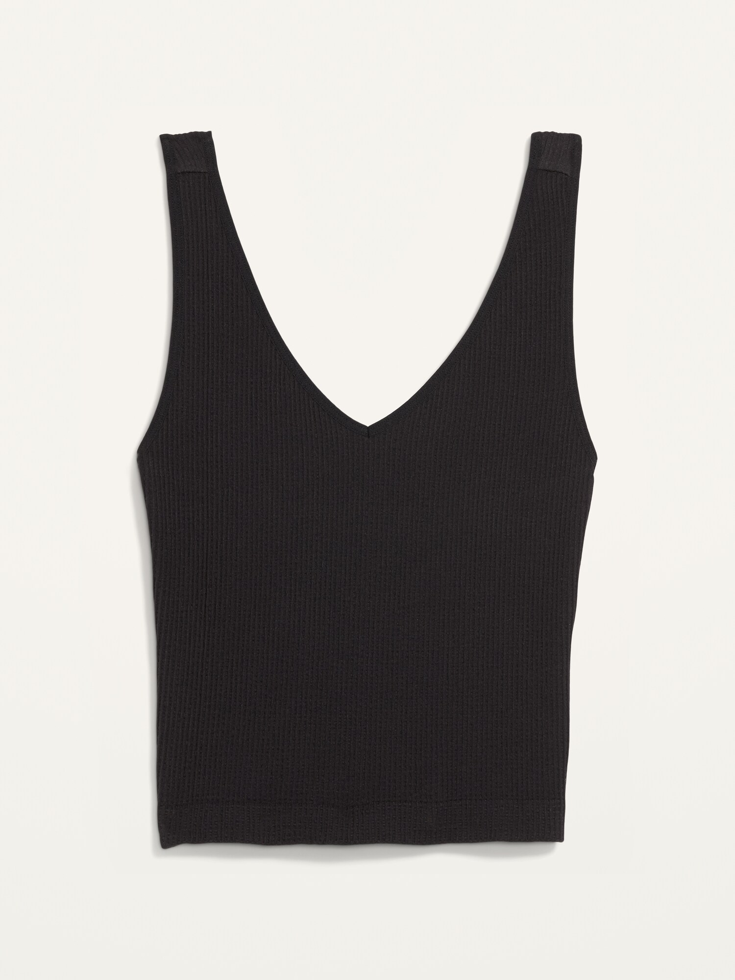 Old Navy Women's Seamless Rib-Knit Tank Top - Black - Plus Size 4X