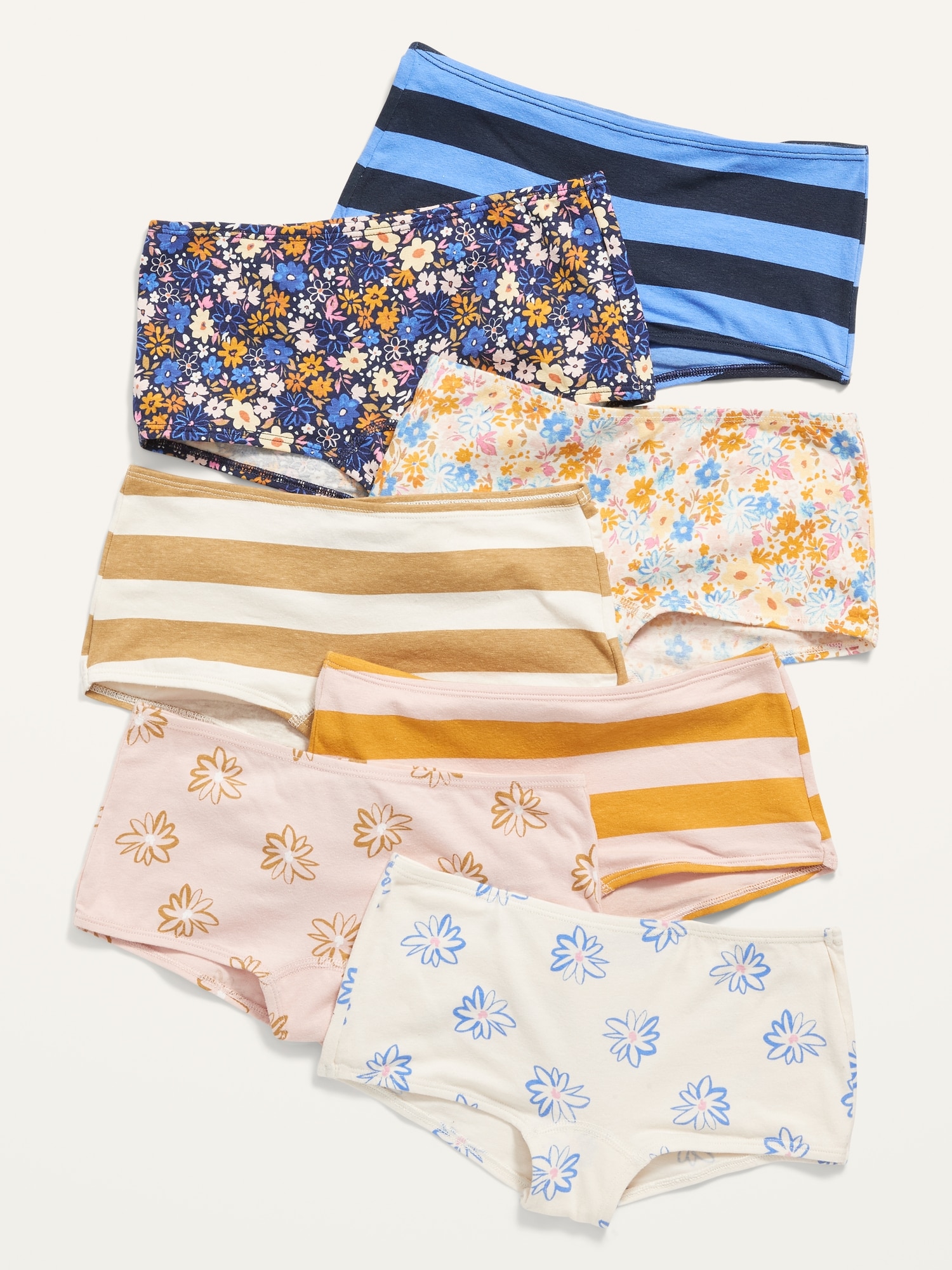 Old Navy Boys'horts Underwear 7-Pack for Girls