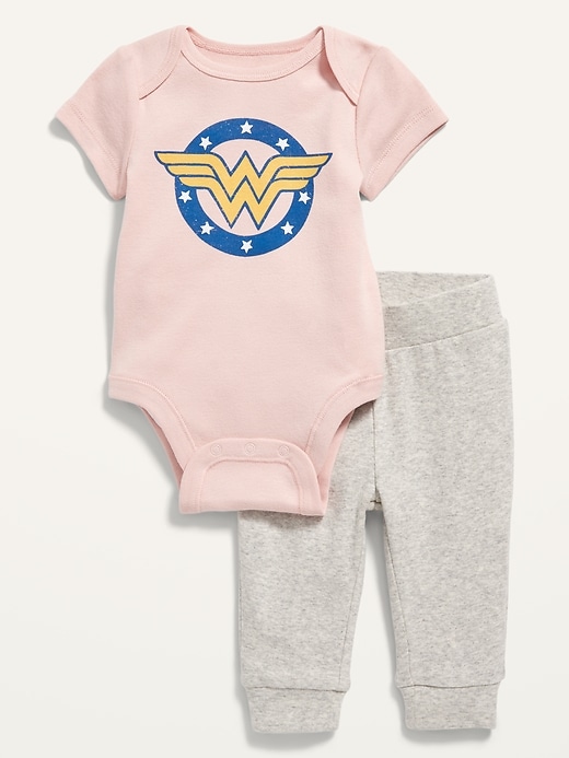View large product image 1 of 1. Unisex Licensed Pop-Culture Bodysuit and Pants Set for Baby