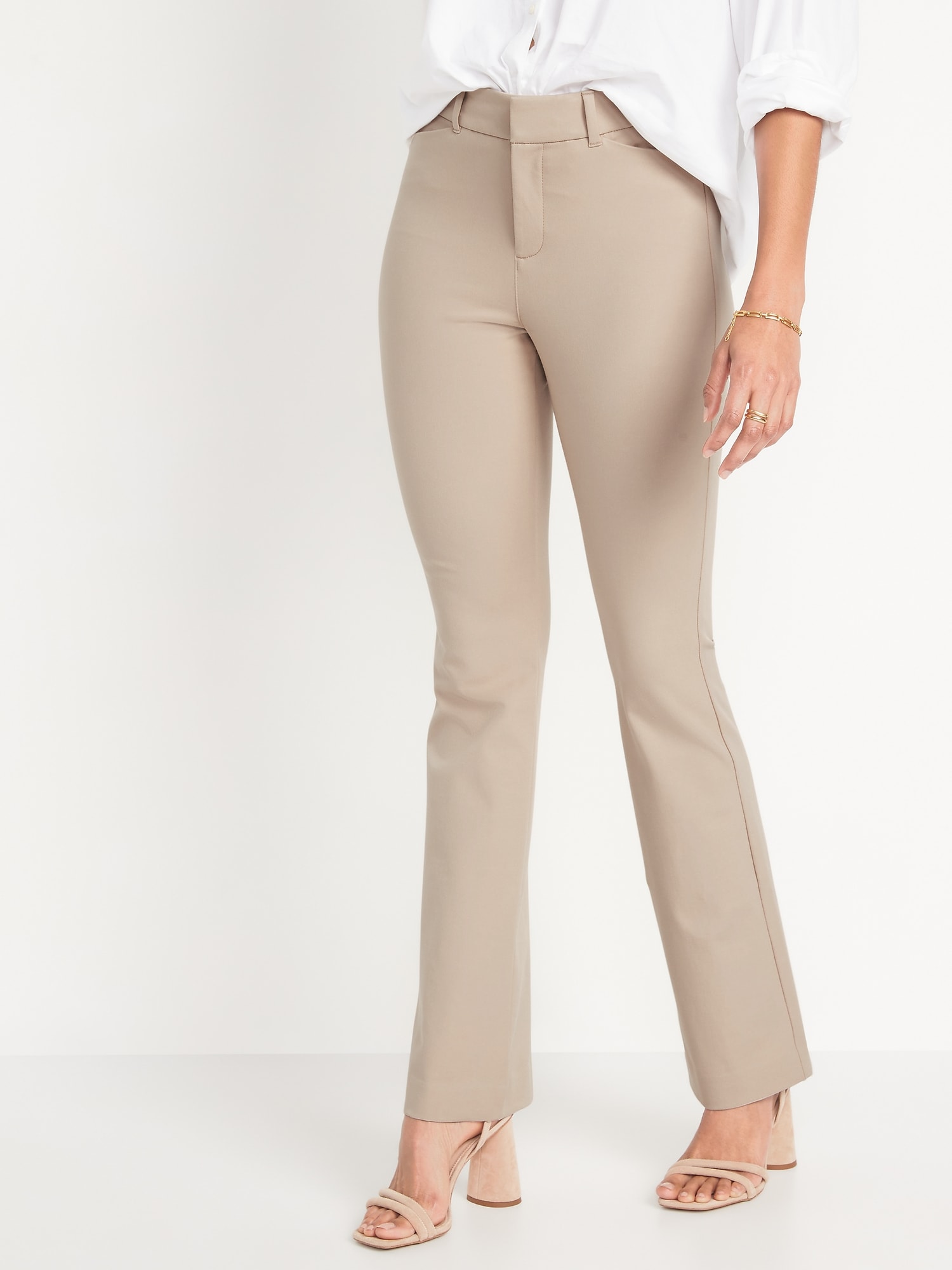 High Waisted Pixie Full Length Flare Pants For Women Old Navy