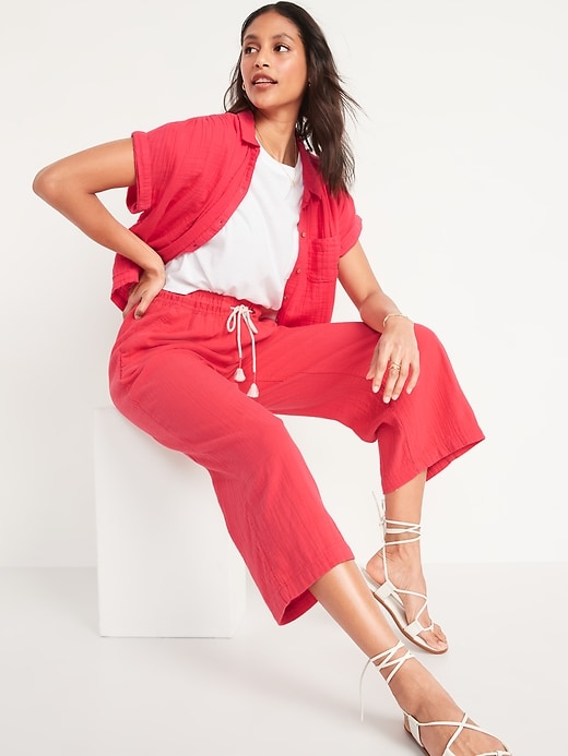 Old Navy Women’s High-Waisted Textured Soft Pants are  $14.37