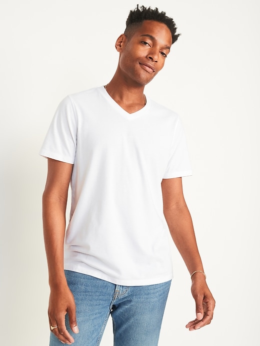 View large product image 2 of 3. Soft-Washed V-Neck T-Shirt 3-Pack
