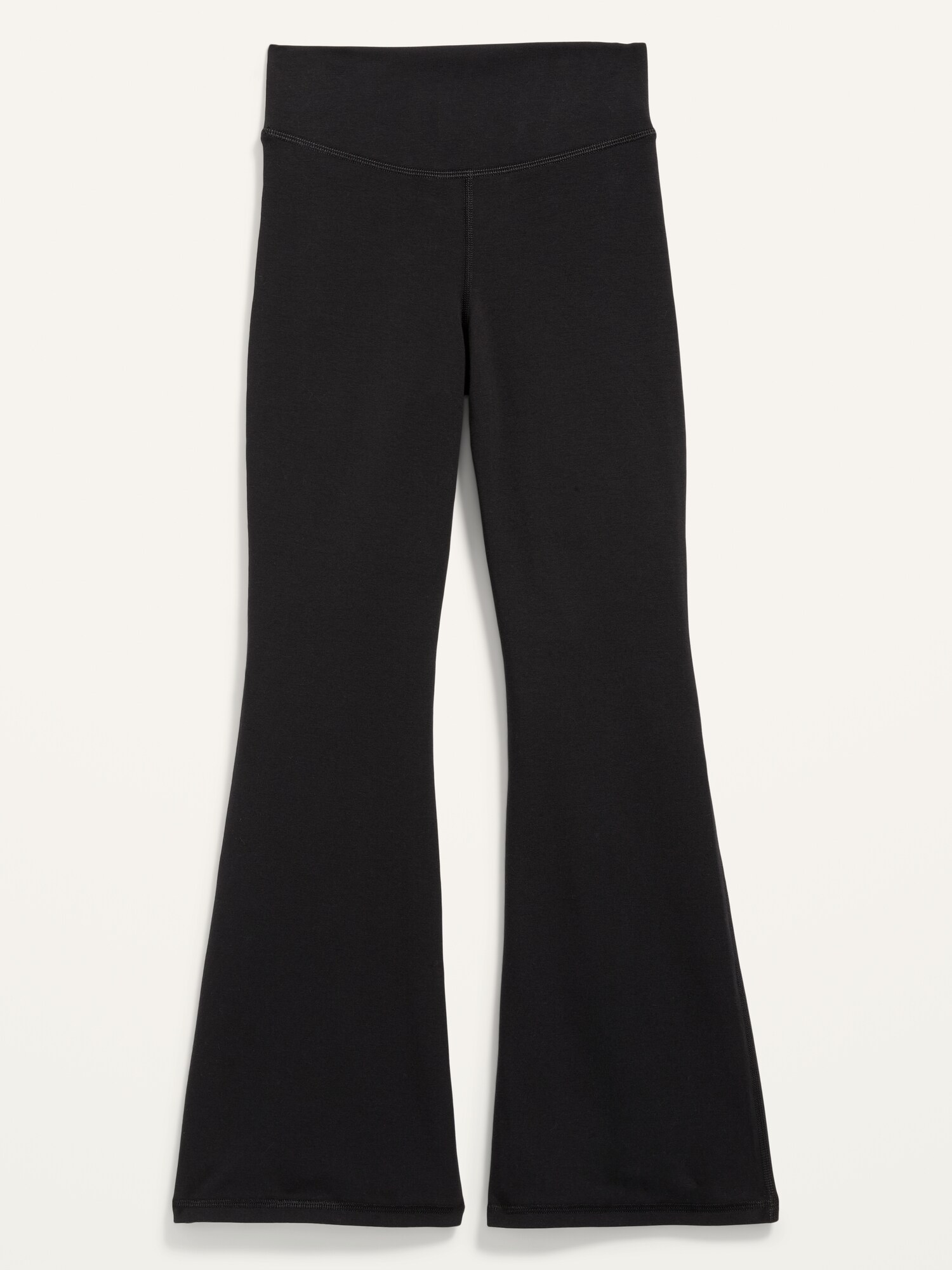 Леггинсы Old Navy High-Waisted PowerChill Crossover Flared Leggings для девочек, цвет: Чёрный, вариант 1 — фото 4
