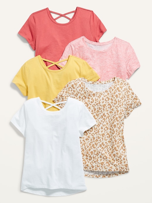 Softest Short-Sleeve T-Shirt Variety 5-Pack for Girls
