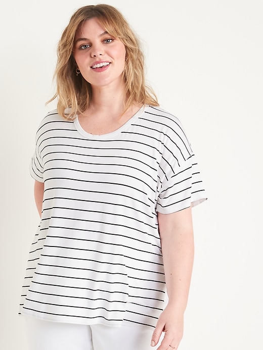 Image number 7 showing, Luxe Scoop-Neck Tunic T-Shirt