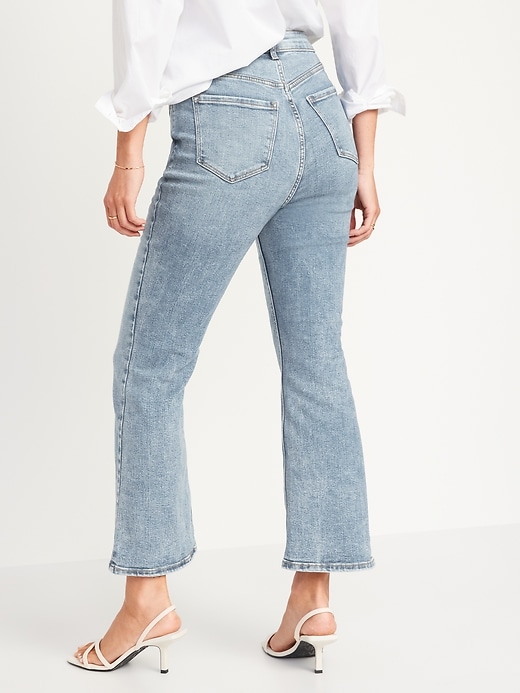 Image number 2 showing, Higher High-Waisted Cropped Flare Jeans for Women
