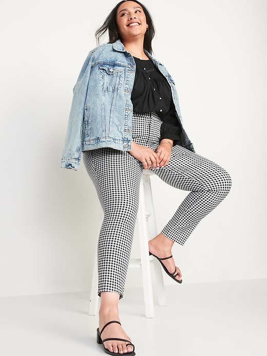 Image number 3 showing, High-Waisted Gingham Pixie Ankle Pants for Women