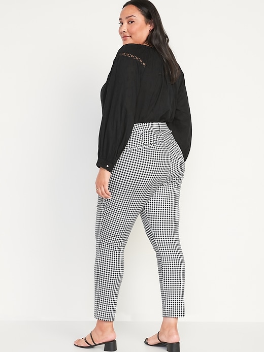 Image number 8 showing, High-Waisted Gingham Pixie Ankle Pants for Women