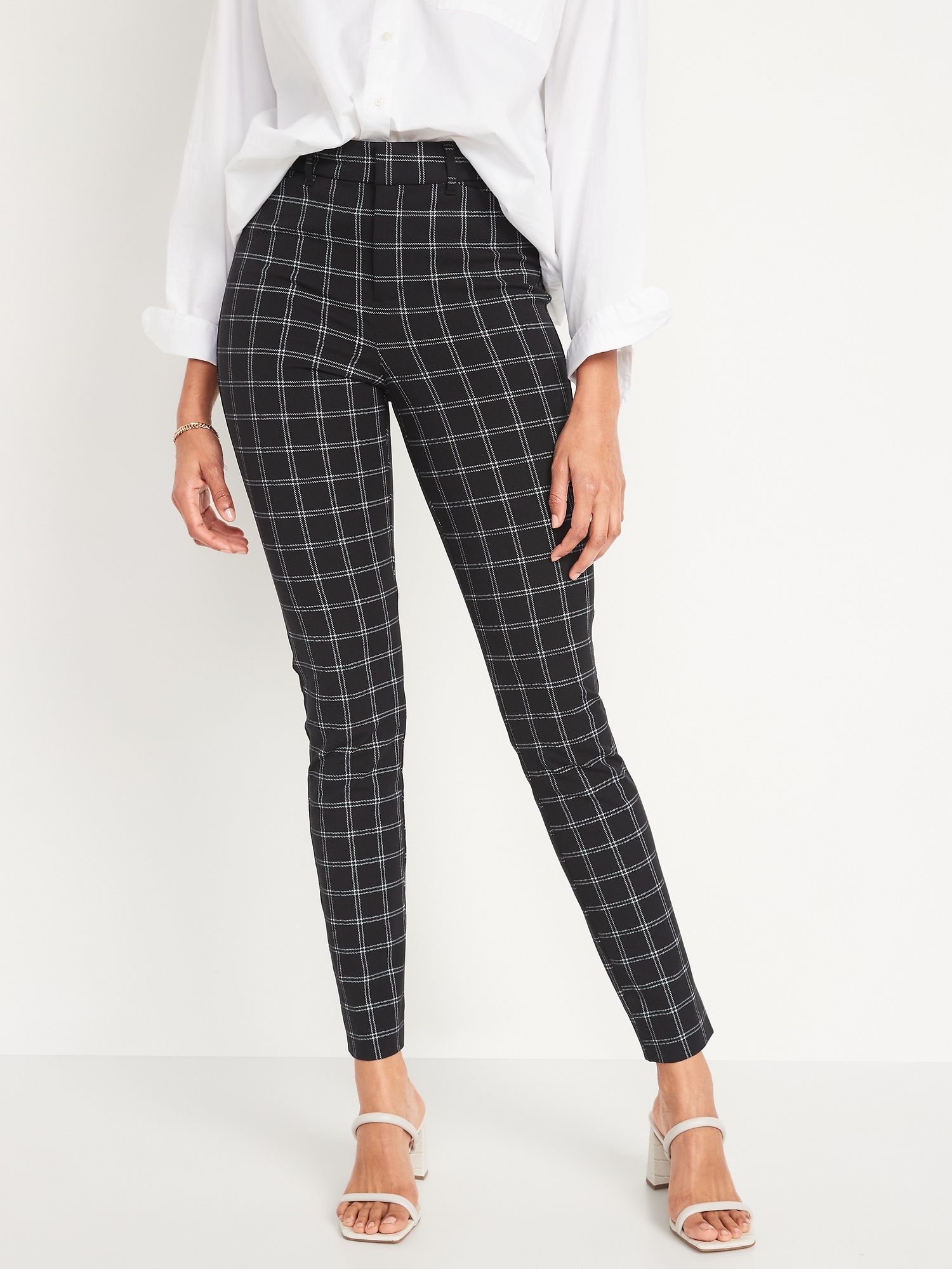 Ultra stretch checkered pants – Frilivin