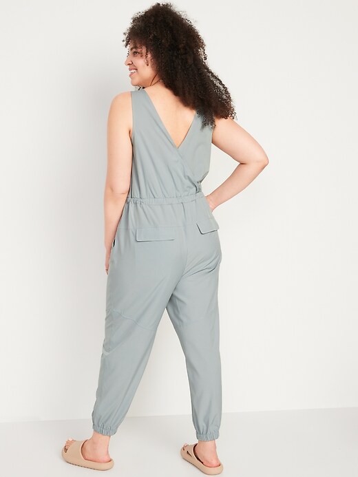 Image number 6 showing, Sleeveless StretchTech Wrap-Effect Jumpsuit for Women
