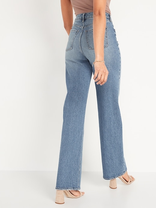 Image number 2 showing, Extra High-Waisted Wide-Leg Jeans for Women
