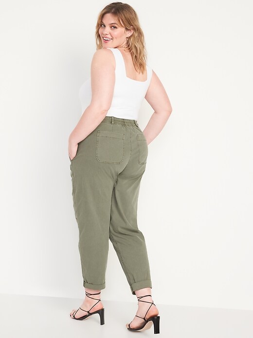 Image number 8 showing, High-Waisted Slouchy Balloon Workwear Pants for Women