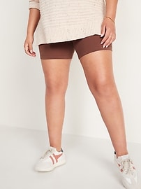 View large product image 5 of 8. High Waisted Jersey Biker Shorts for Women -- 6-inch inseam
