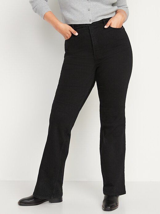 Image number 5 showing, Higher High-Waisted Black Flare Jeans