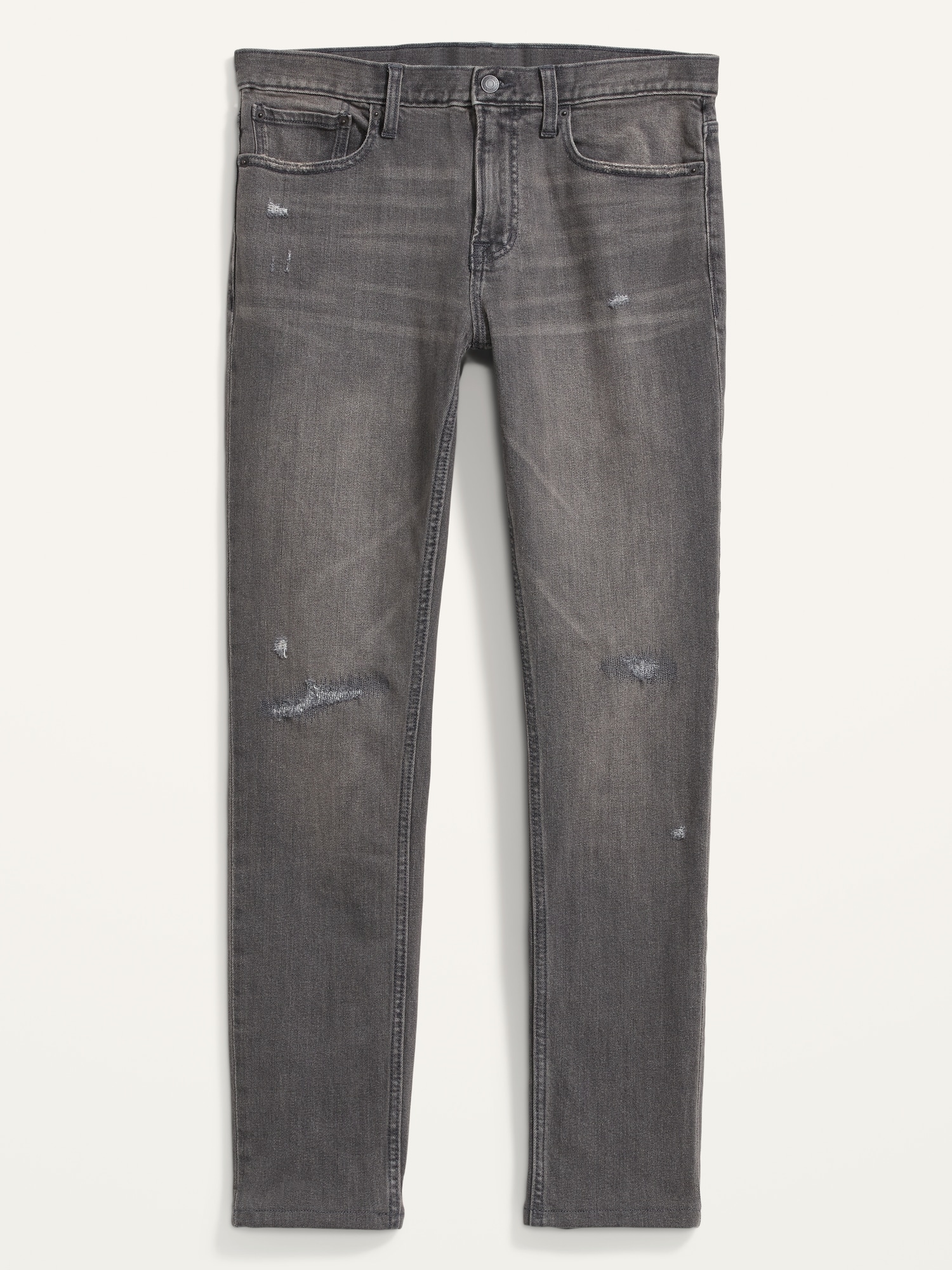 Slim Built-In Flex Ripped Gray Jeans for Men | Old Navy