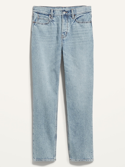 Image number 4 showing, High-Waisted Button-Fly Slouchy Straight Cropped Non-Stretch Jeans for Women