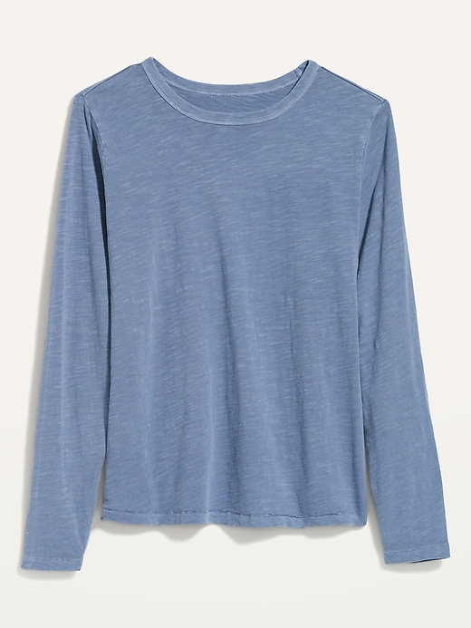 Image number 4 showing, Long-Sleeve EveryWear Slub-Knit T-Shirt for Women