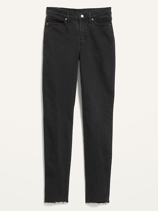 Image number 4 showing, High-Waisted O.G. Straight Cut-Off Black Ankle Jeans for Women