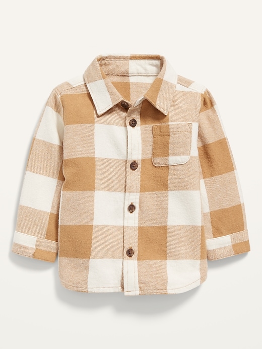 View large product image 1 of 1. Long-Sleeve Plaid Pocket Shirt for Baby