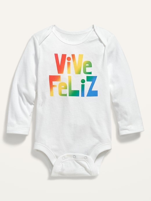 View large product image 1 of 3. Unisex Matching Spanish-Language Bodysuit for Baby